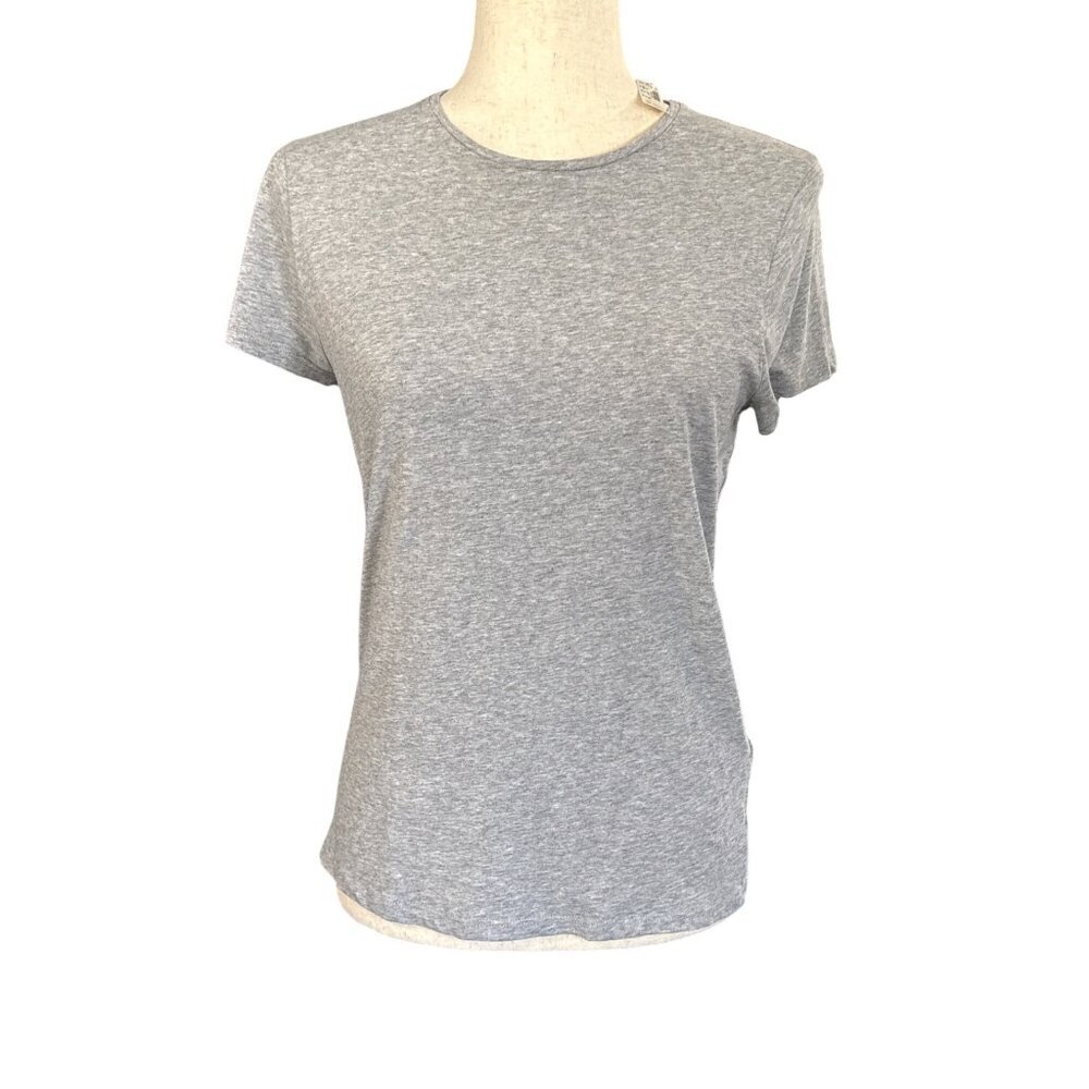 Madewell Slim Shrunken Tee~Size Medium~Gray Lightweight Cotton Top NWT L10 25